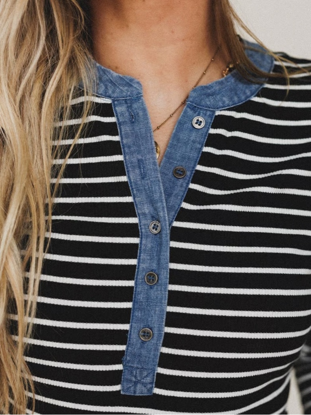 ee:some Fieldtrip Stripe Top Henley - Picture 3 of 10